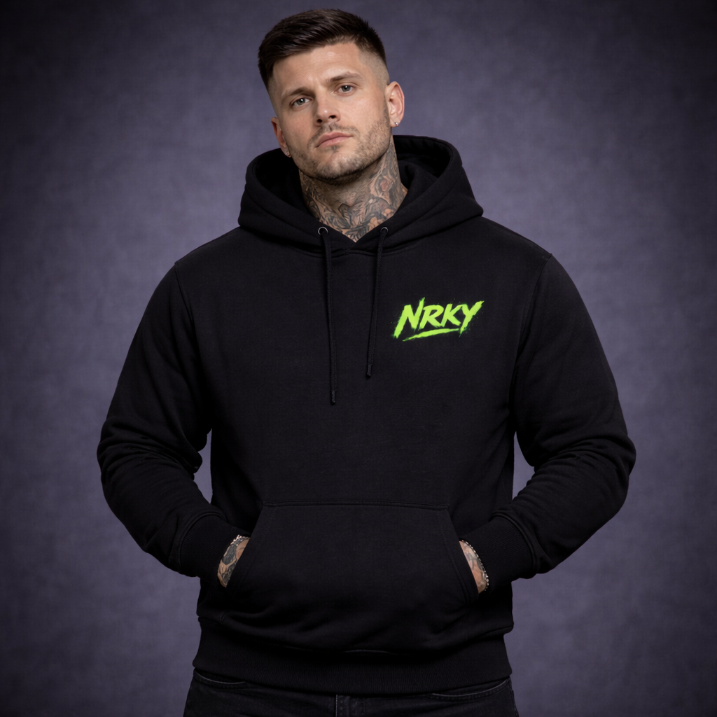 Men’s Disruption Hoodie - Green on Black