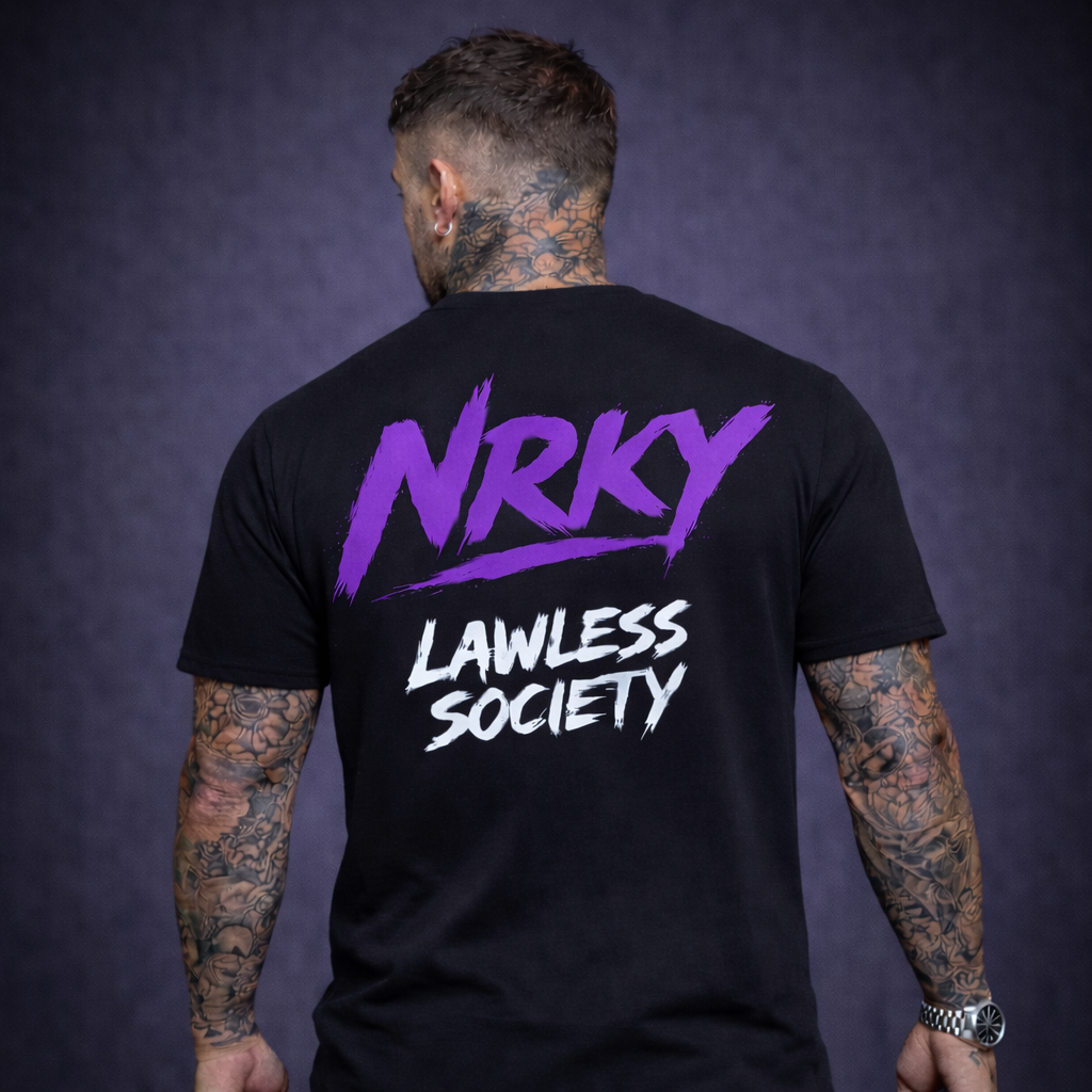 Men’s Disruption Tee - Purple on Black