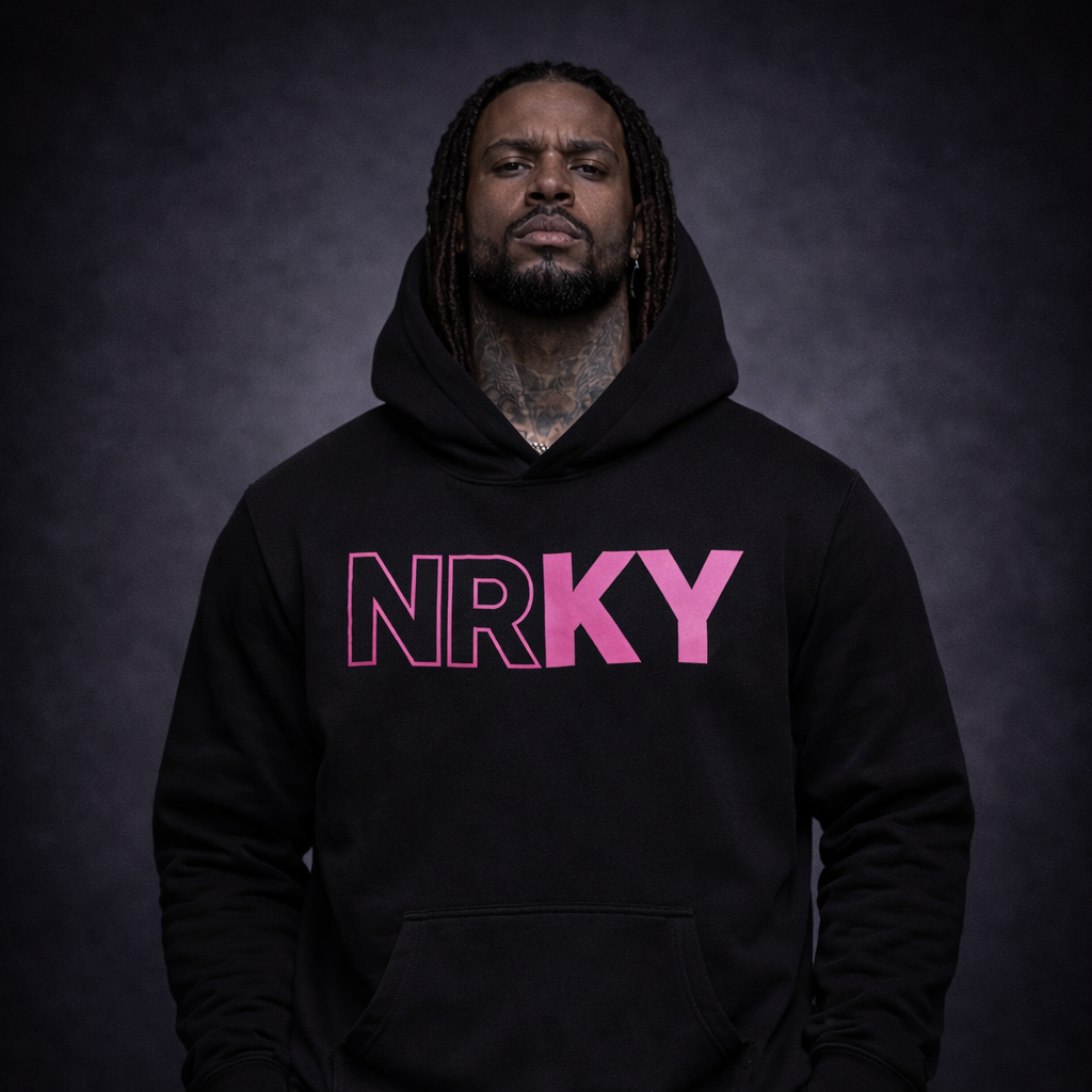 Men's Revolution Hoodie - Pink on Black