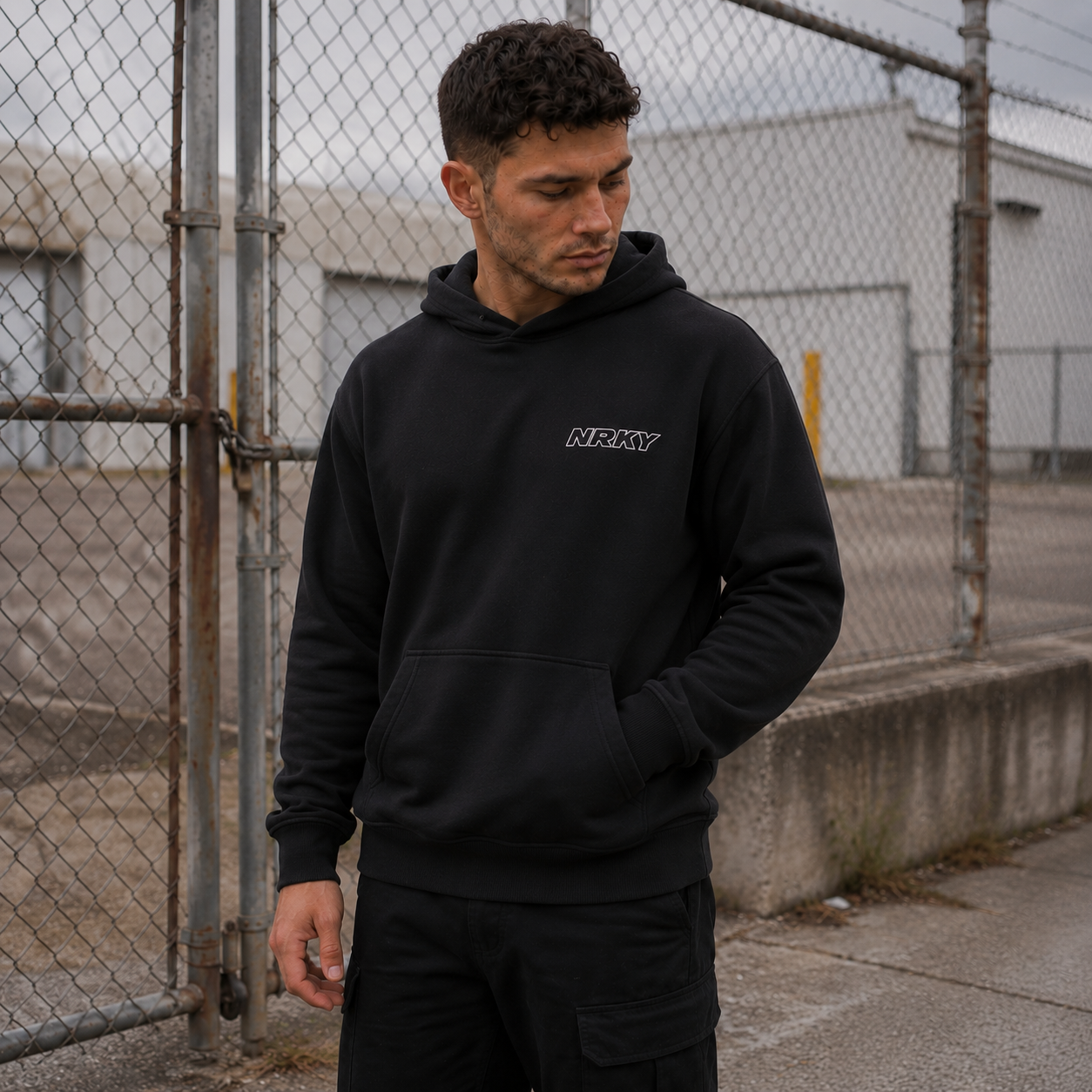 Men's Defiance Hoodie - Purple on Black