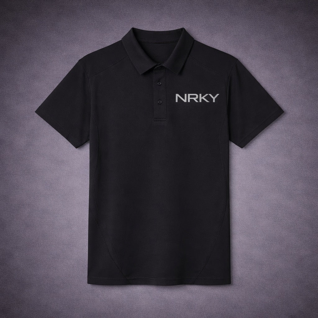 Men's Anarchy Sports Polo - White on Black