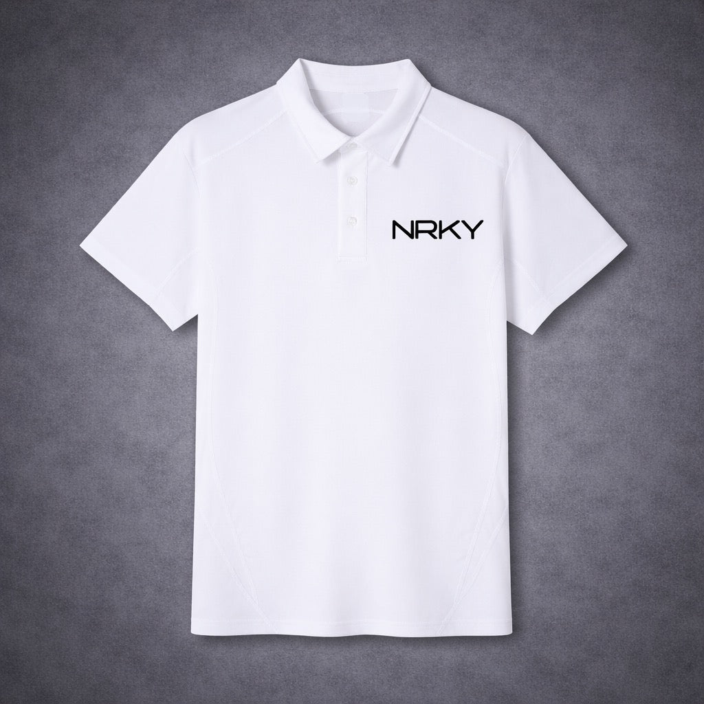 Men's Anarchy Sports Polo - White on Black