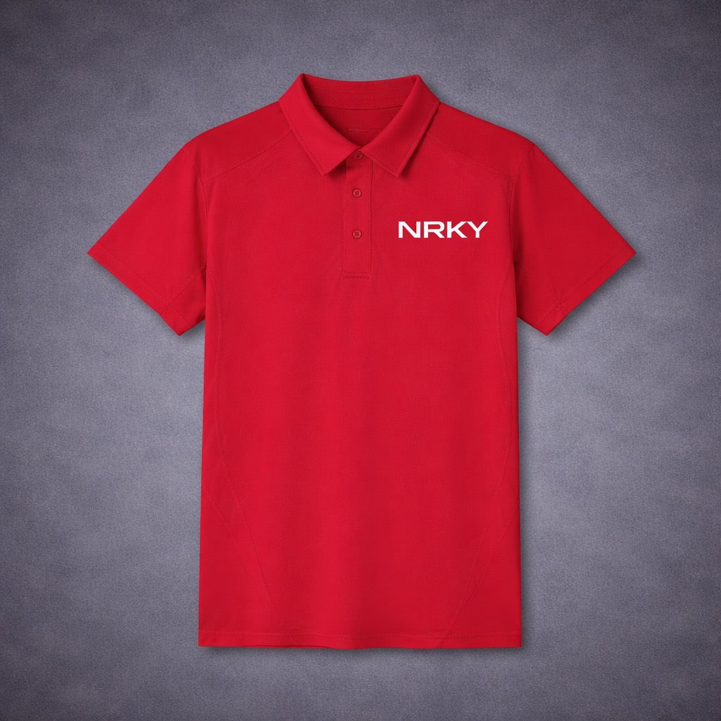 Men's Anarchy Sports Polo - White on Red
