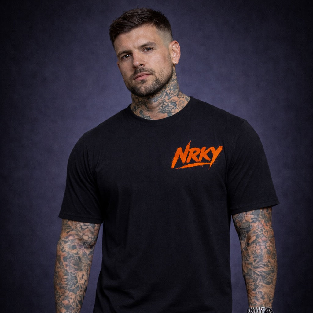 Men’s Disruption Tee - Orange on Black