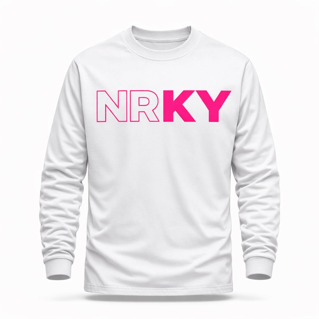 Men’s Revolution Long Sleeve - Pink on White