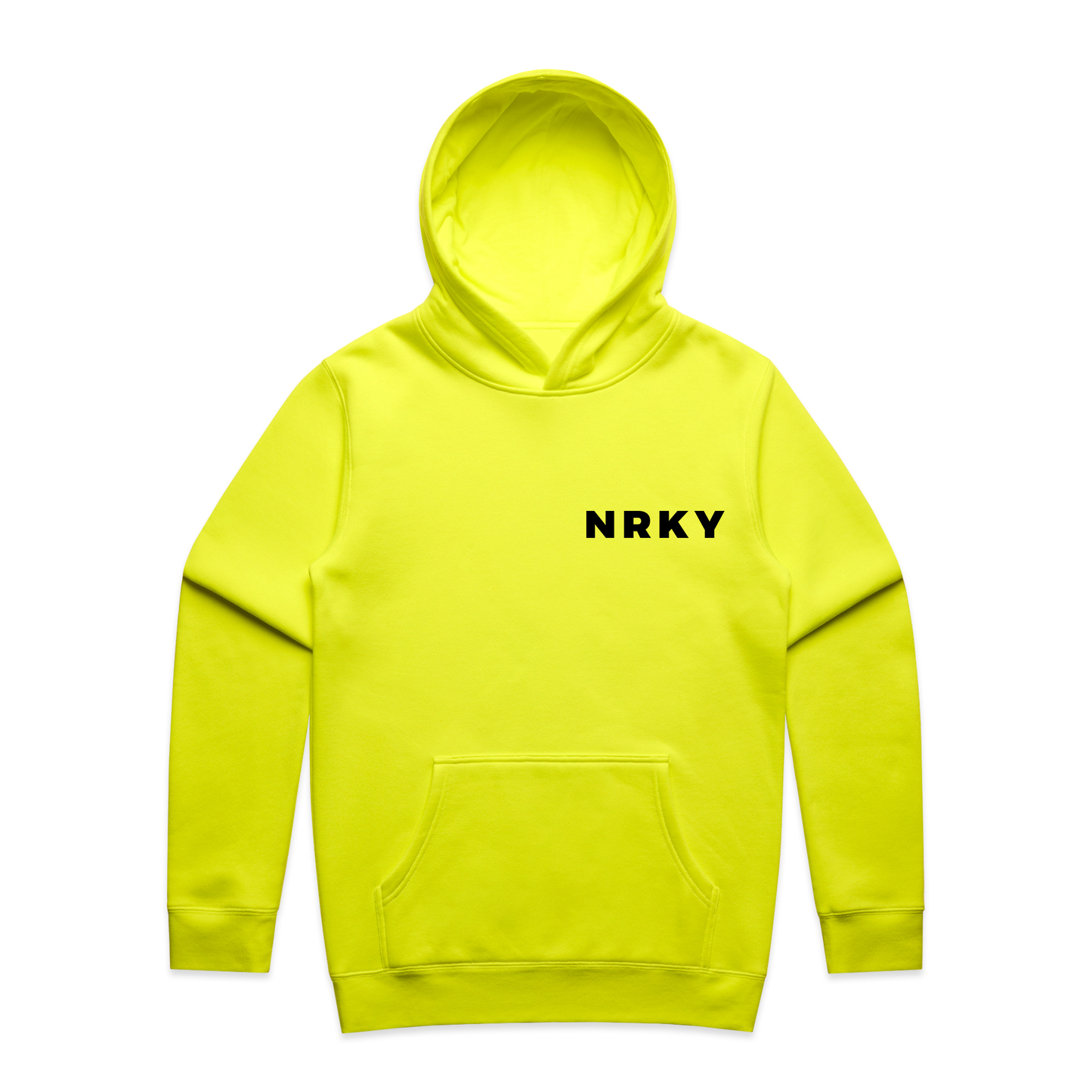 Men's Revolution Hoodie - Black on Fluoro Yellow