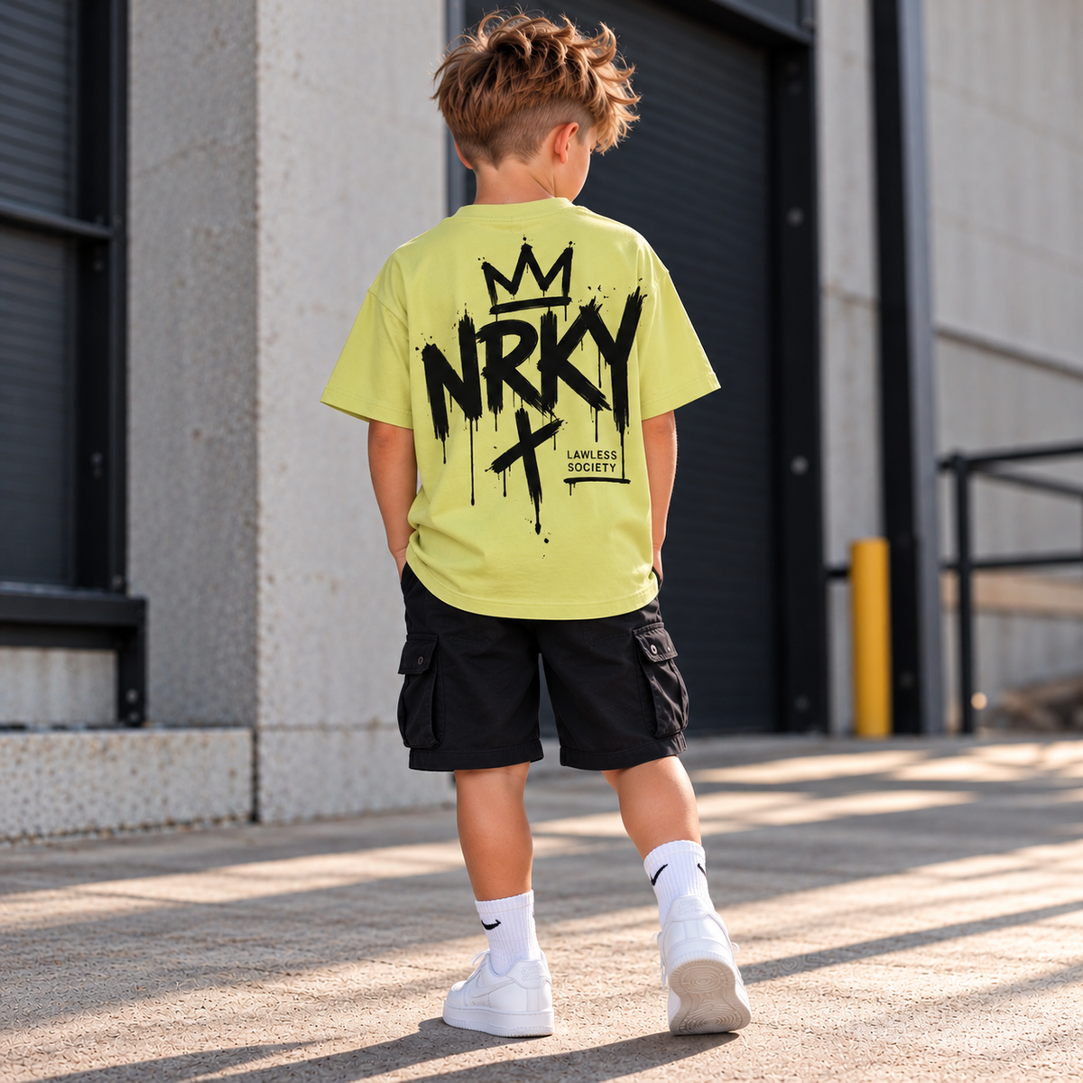 Kids HAVOC Tee Khaki back