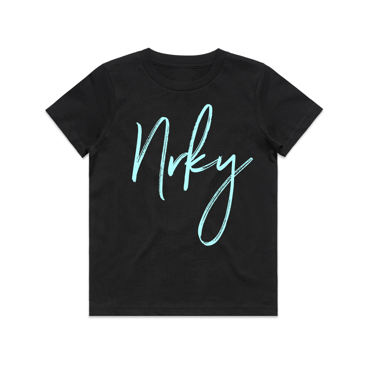 Kid's Disobey Tee - blue on black