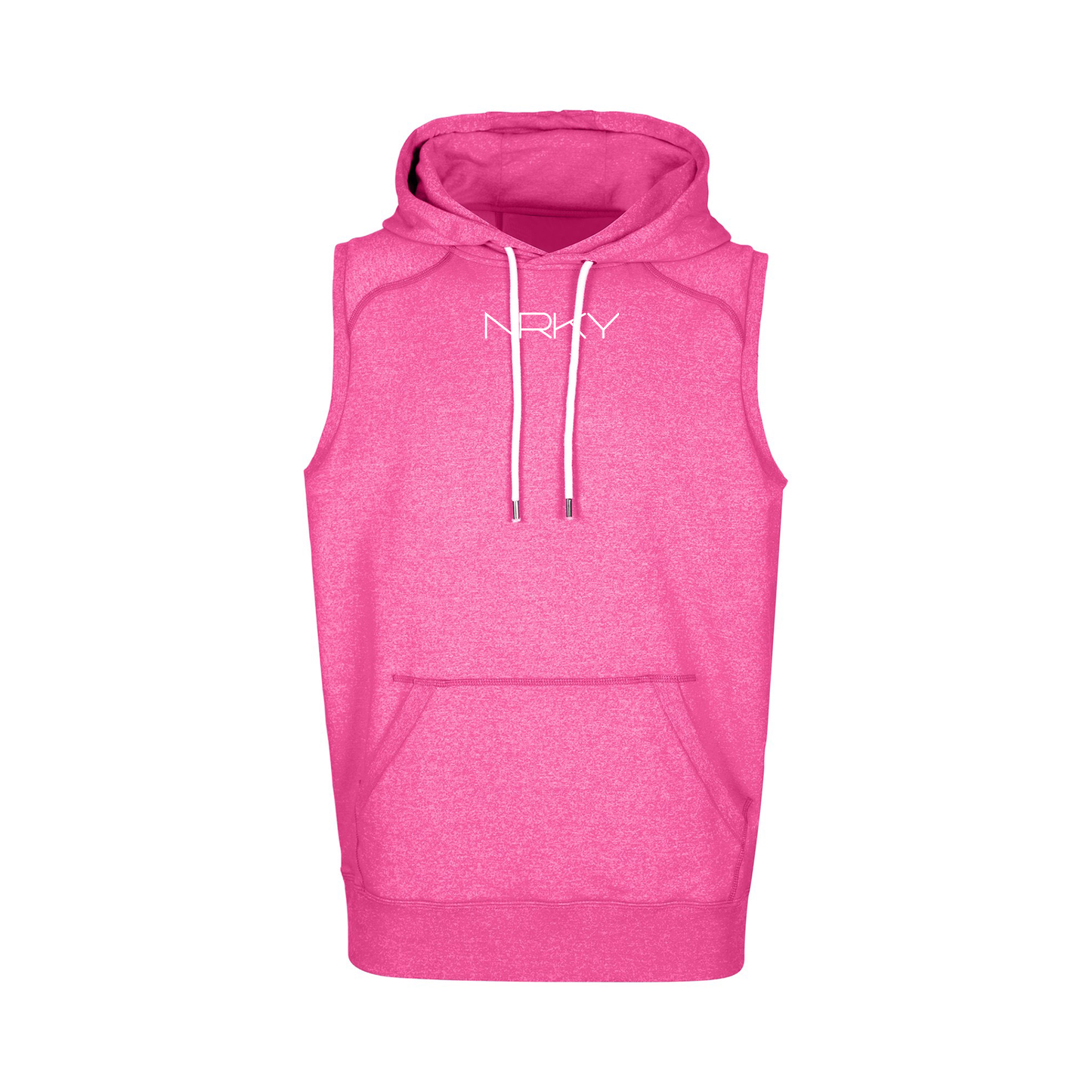 Men's Hooded Riot Tank - White on Pink
