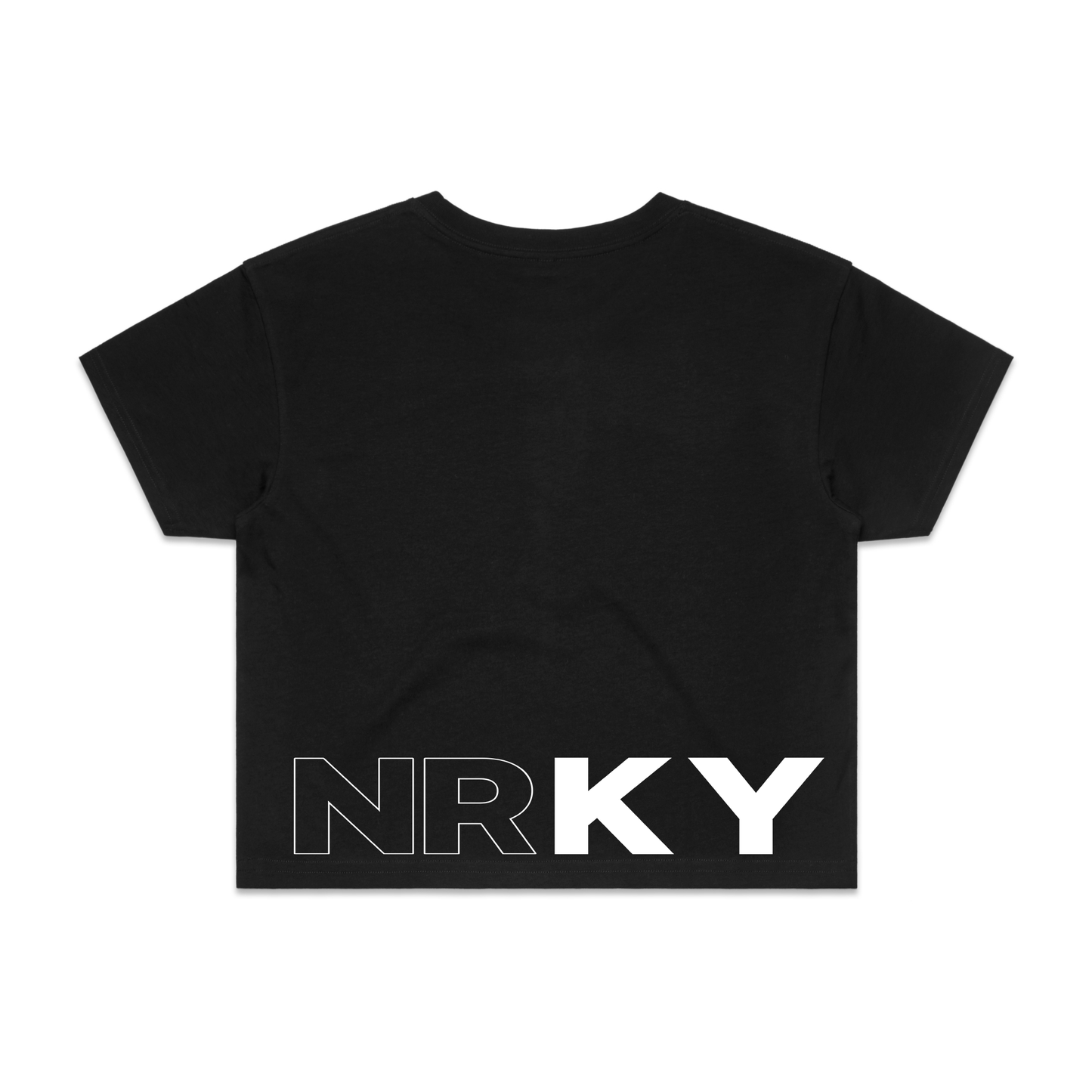 Women's Revolution Cropped Tee - White on Black