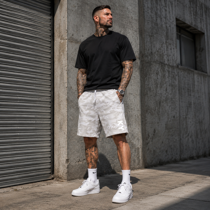 Men's Revolution Shorts- White on White Camo