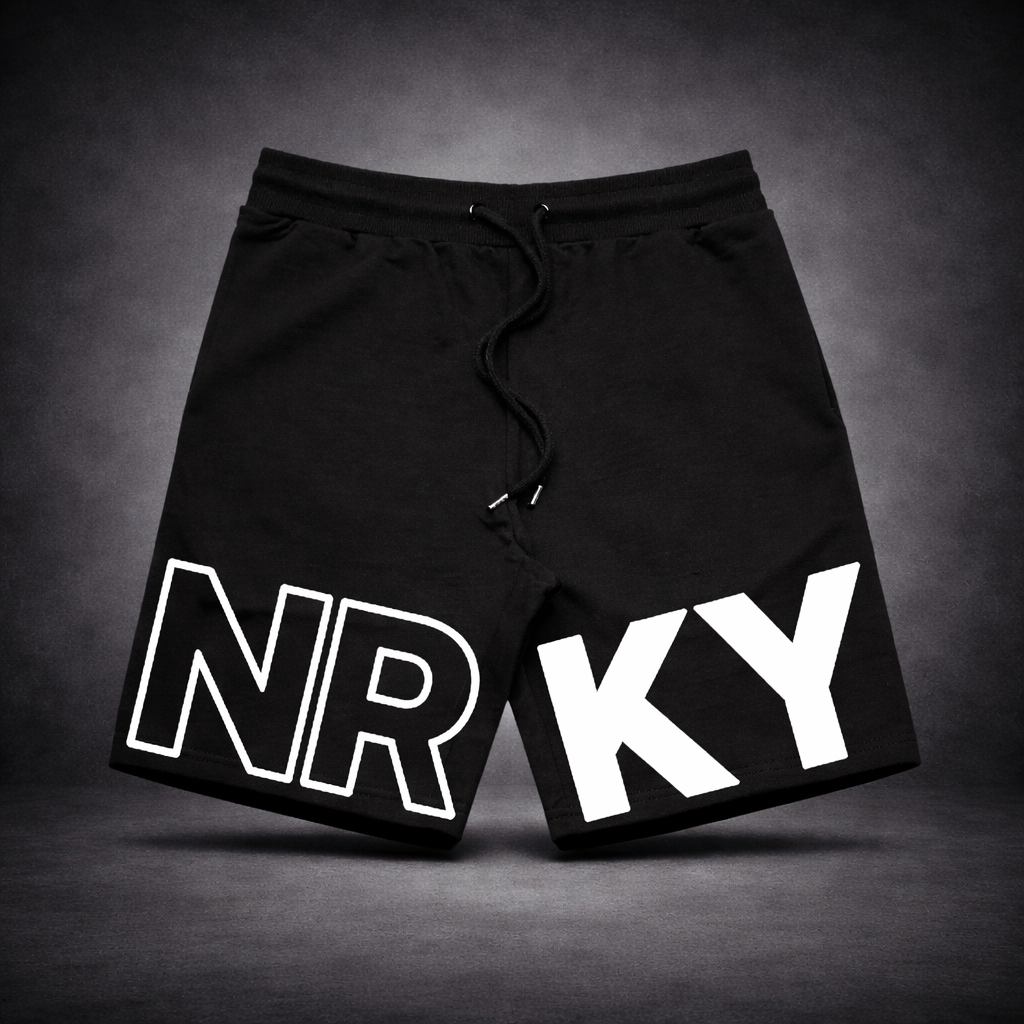 Men's Revolution Shorts - White on Black