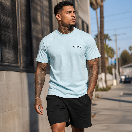 Men’s Anarchy Tee -  Black on Lagoon