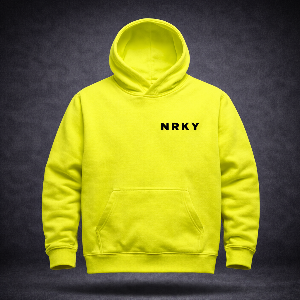 Men's Revolution Hoodie - Black on Fluoro Yellow