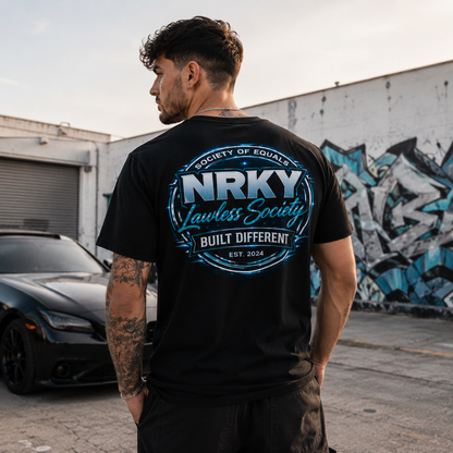 Men’s Sinister Tee - Blue on Black