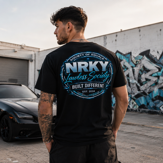 Men’s Sinister Tee - Blue on Black
