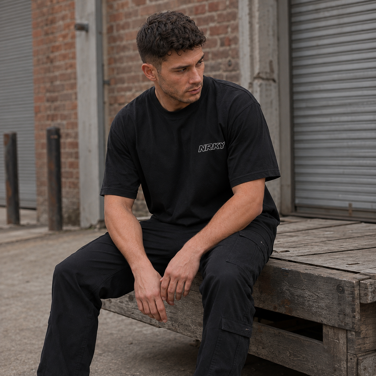 Men's Defiance Tee - Purple on Black