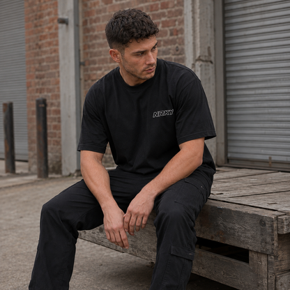 Men's Defiance Tee - Purple on Black
