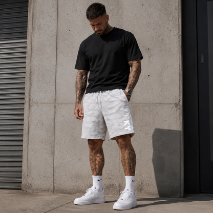 Men's Revolution Shorts- White on White Camo