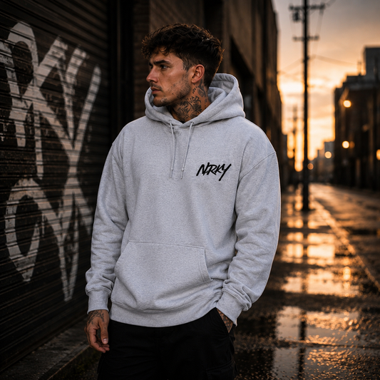 Men's Riot Hoodie - Black on Grey