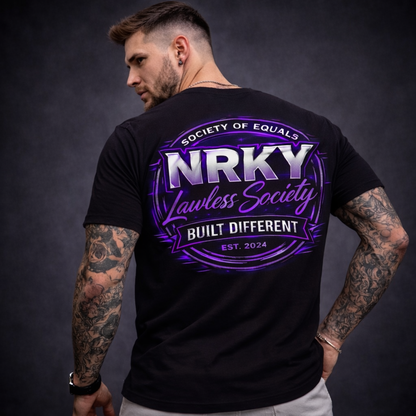 Men’s Sinister Tee - Purple on Black
