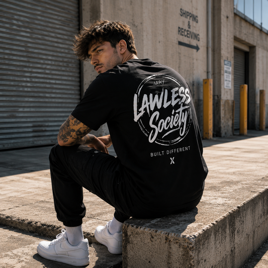 Men's Riot Tee - White on Black