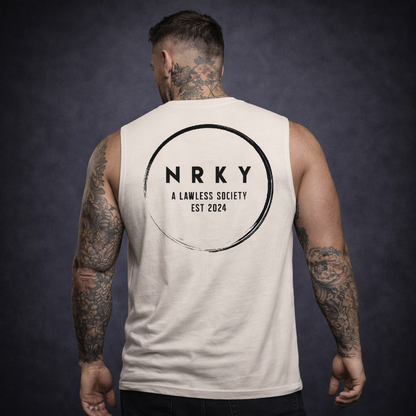 Men's Mayhem Tank - Black on Bone