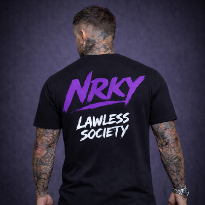 Men’s Disruption Tee - Purple on Black