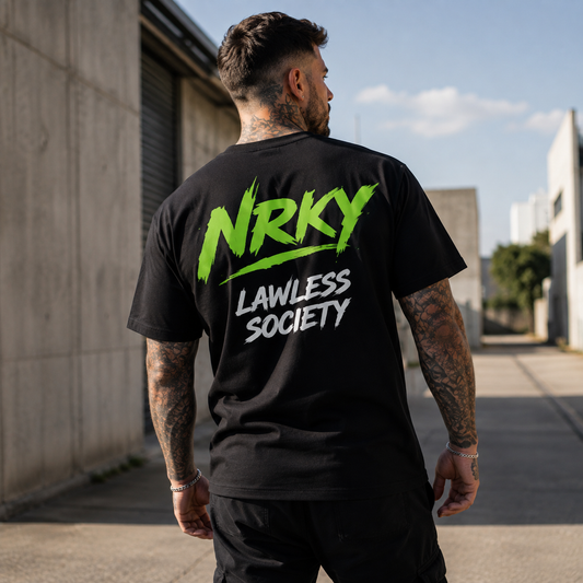 Men’s Disruption Tee - Green on Black