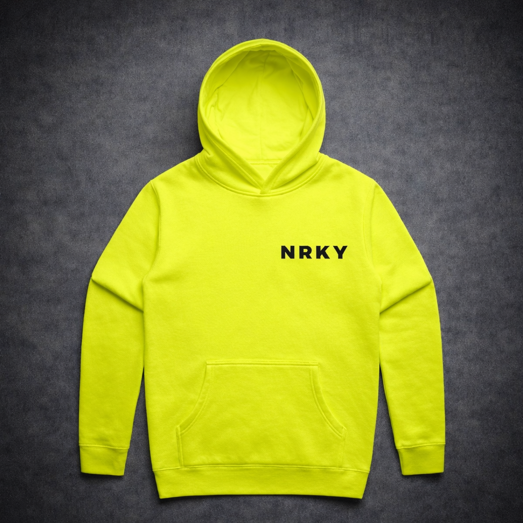 Men's Revolution Hoodie - Black on Fluoro Yellow