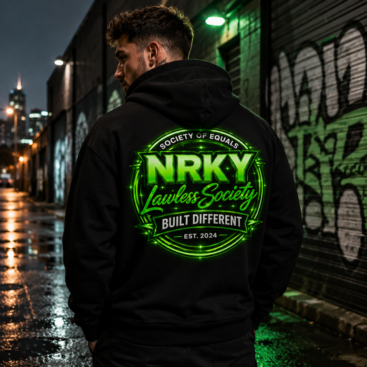 Men’s Sinister Hoodie - Green on Black
