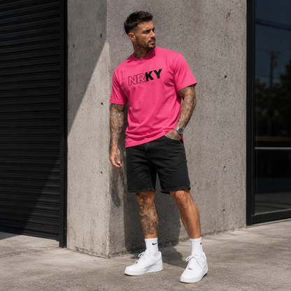 Men’s Revolution Tee - Black on Pink