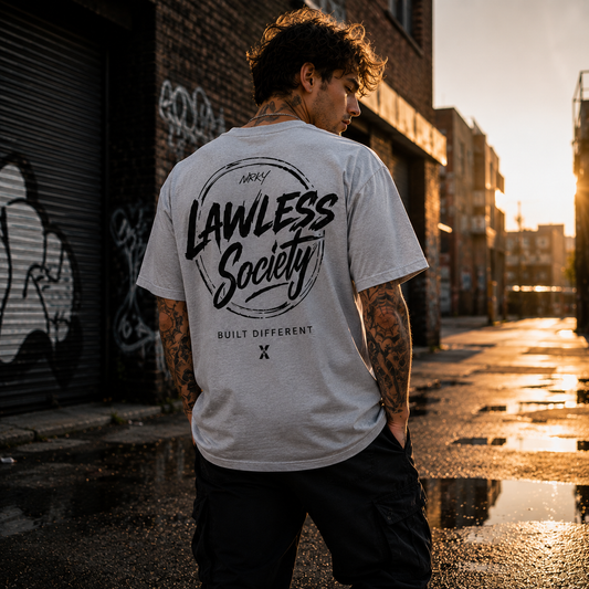 Men's Riot Tee - Black on Grey