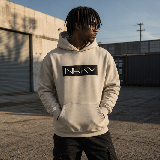 Men's Hustle Hoodie - Black on Bone