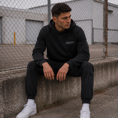 Men's Defiance Hoodie - Blue on Black
