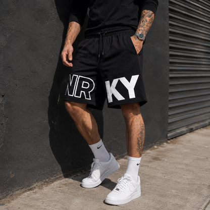 Men's Revolution Shorts - White on Black