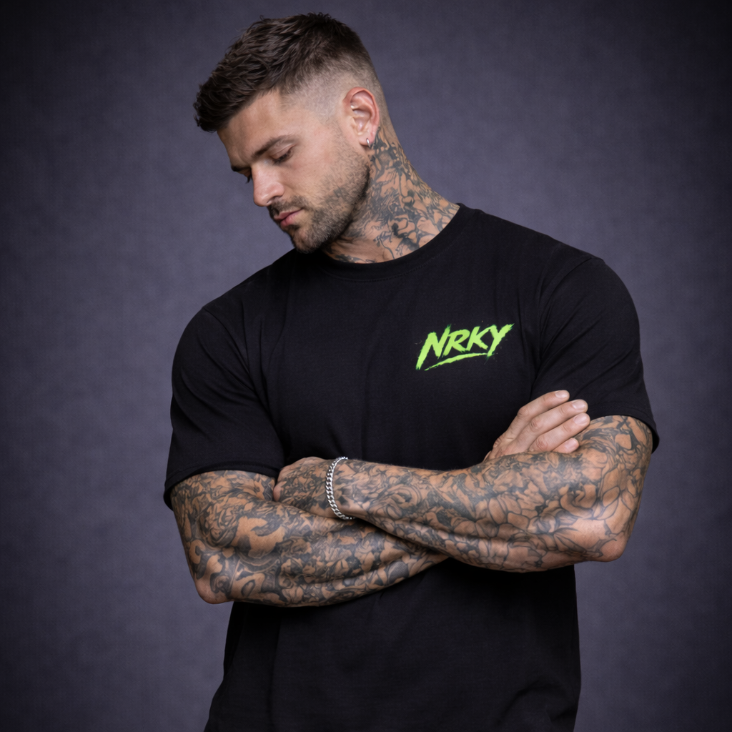 Men’s Disruption Tee - Green on Black