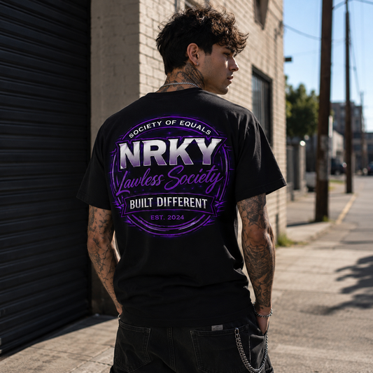 Men’s Sinister Tee - Purple on Black