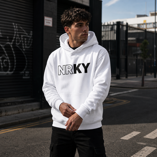 Men's Revolution Hoodie - Black on White