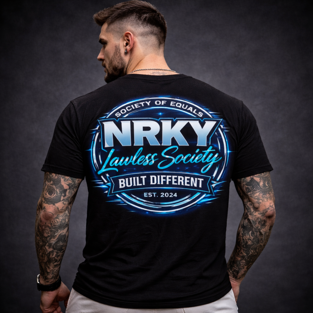 Men’s Sinister Tee - Blue on Black