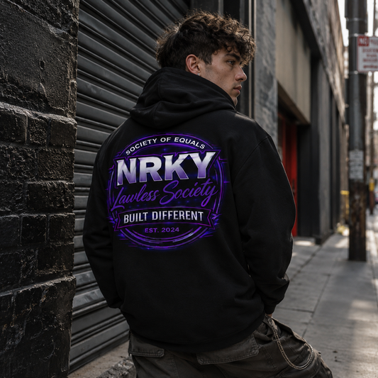 Men’s Sinister Hoodie - Purple on Black