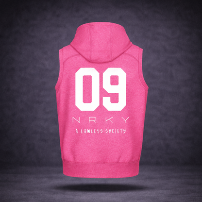 Men's Hooded Riot Tank - White on Pink