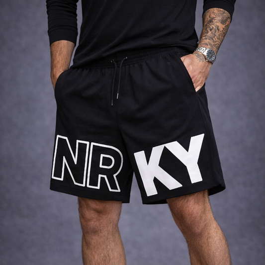 Men's Revolution Shorts - White on Black