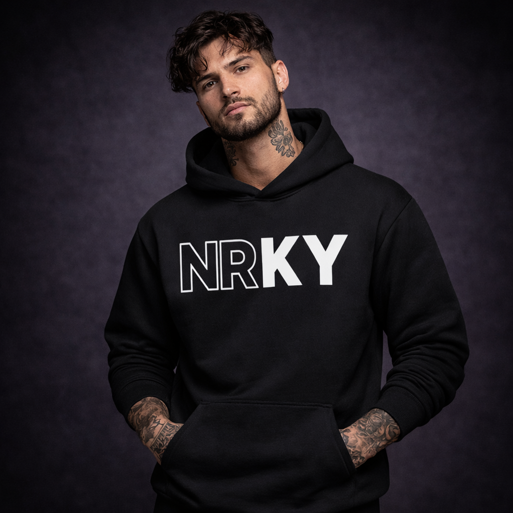 Men's Revolution Hoodie - White on Black