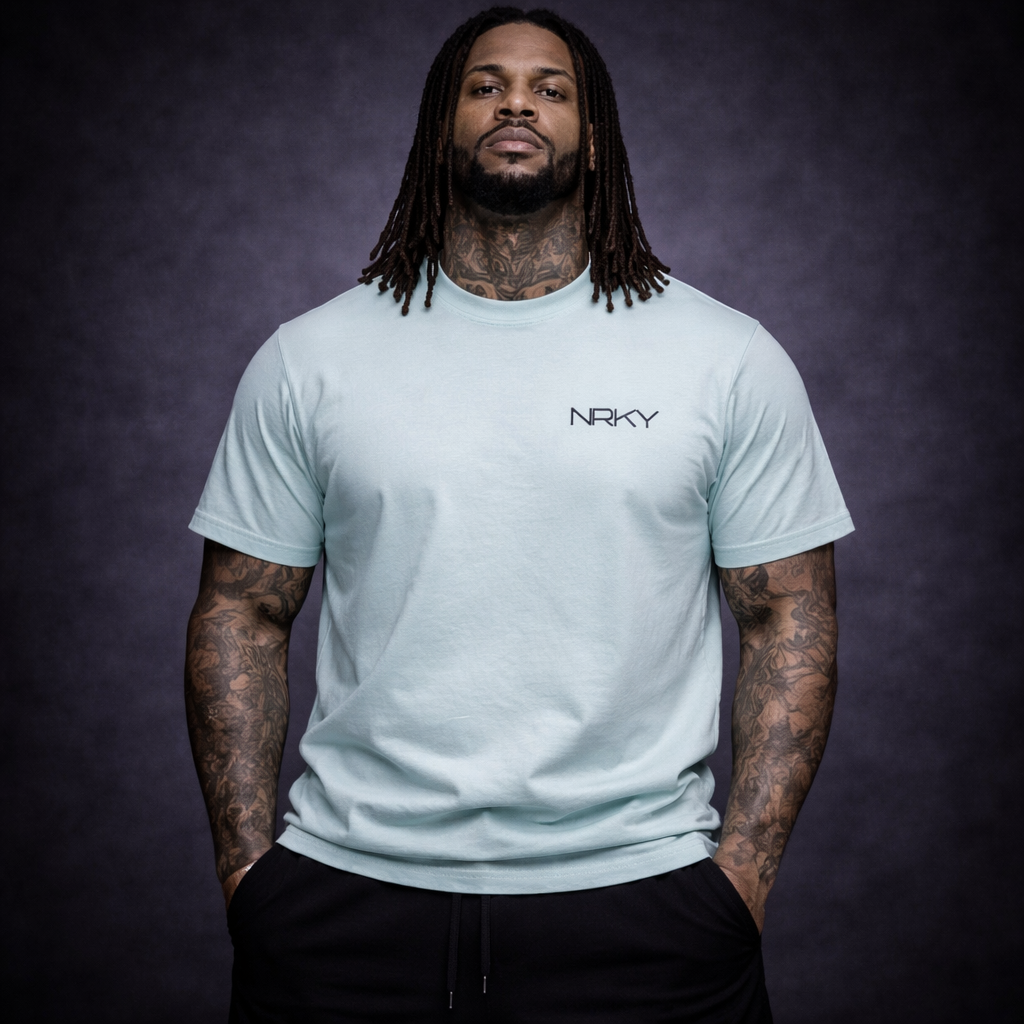 Men’s Anarchy Tee -  Black on Lagoon