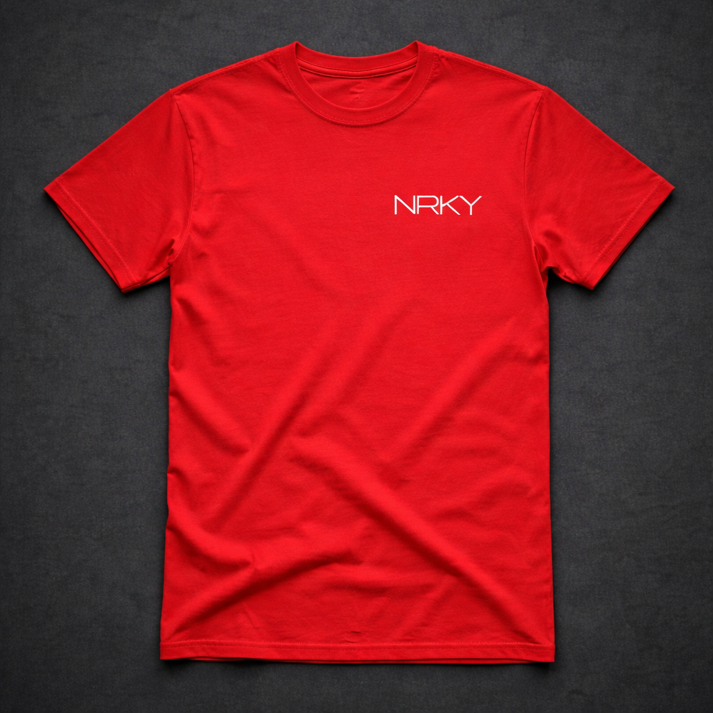 Men’s Anarchy Tee -  White on Red