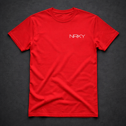 Men’s Anarchy Tee -  White on Red