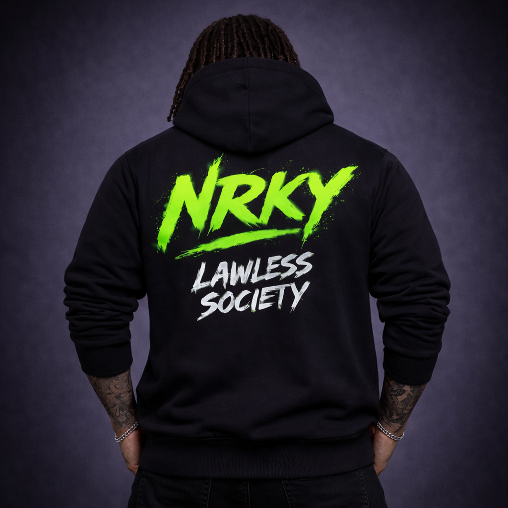 Men’s Disruption Hoodie - Green on Black