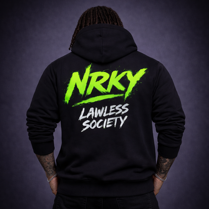 Men’s Disruption Hoodie - Green on Black