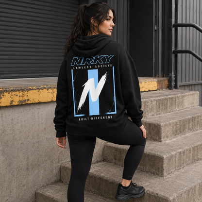 Women's Defiance Hoodie - Blue on Black